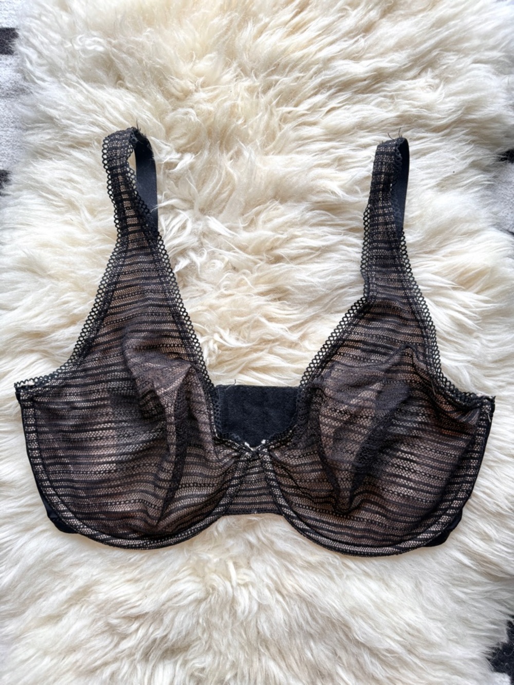Natori Revive Unlined Sheer Mesh Underwire Bra - 34DDD - EUC